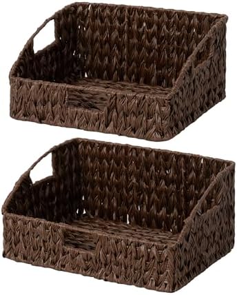 GRANNY SAYS Wicker Storage Baskets, Trapezoid Woven Baskets for Storage by GRANNYSAYS