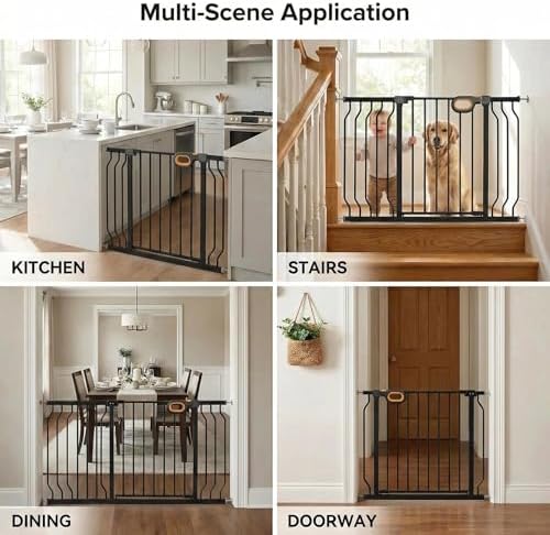 95.2-100 Inch Extra Wide Baby Gate for Stairs Doorways - Image 7