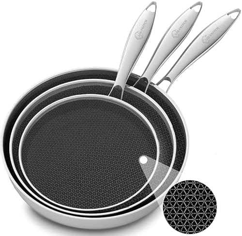 LOLYKITCH Hybrid 8-10-12 Inch Nonstick Frying Pan Set | PFOA Free by LolyKitch