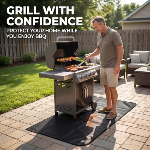 79x39 inch Under Grill Mats for Outdoor Grill - Image 4