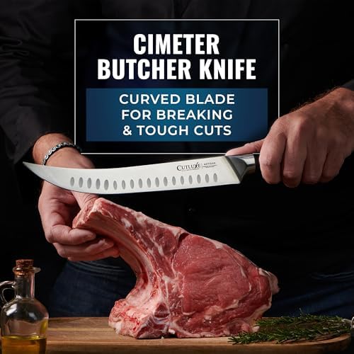 Cutluxe Butcher Knife Set, 5-Piece Slicing Carving Knives for Meat Cutting - Image 4
