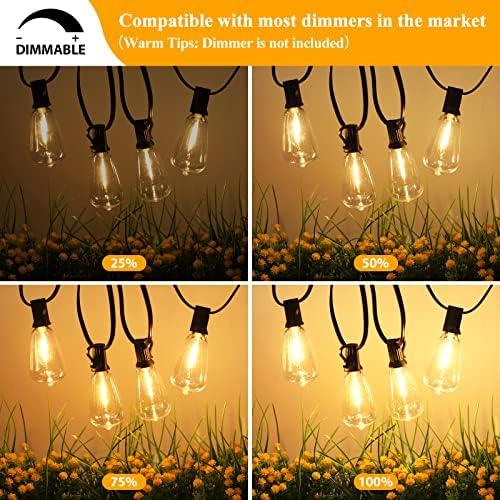 Brightever 150FT Outdoor String Lights 77 Bulbs, Waterproof Patio Lights - Image 4
