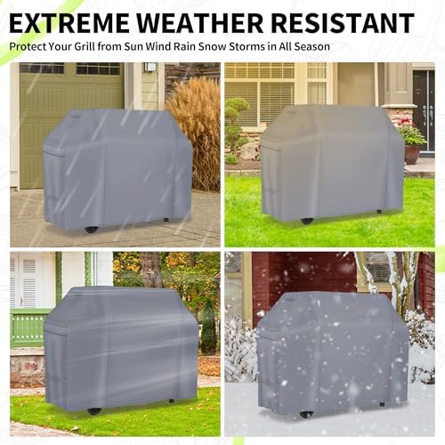 NEXCOVER Barbecue Gas Grill Cover - 55 Inch Waterproof Outdoor Heavy Duty BBQ Cover, Fade & Weather Resistant Upgraded Material, Barbecue Cover for Weber, Brinkmann, Char Broil and More - Image 6