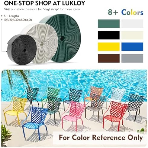 LukLoy 2" Wide 20ft Long Vinyl Straps for Patio Chairs Repairs, Brown - Image 6