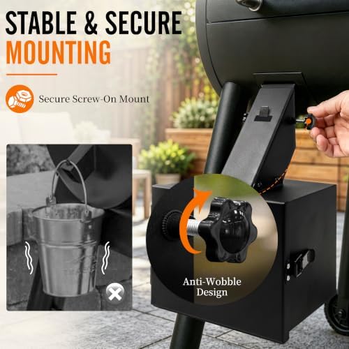 Auropeak Grease Bucket with Lid for Pellet Grill, Enclosed Drip Bucket - Image 2