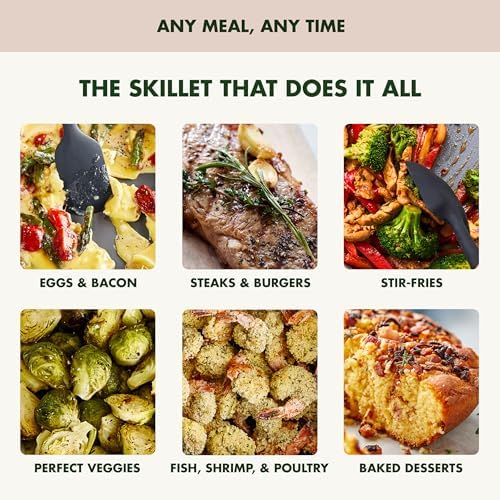 GreenPan Advanced 12” X 15” Electric Skillet with Lid, 7QT Capacity for Family Meals, Ceramic Nonstick PFAS-Free Coating, Fry, Sauté, Steam, Simmer, Sear, Stir Fry, Dishwasher Safe, Clay - Image 5