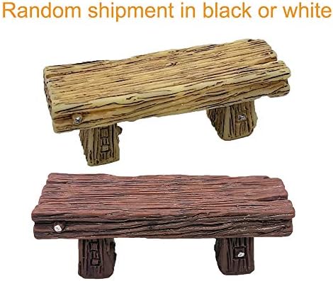 6 Pieces Miniature Table and Chairs Set, Fairy Garden Furniture Bench Ornaments Kit for Dollhouse Accessories, Home Micro Landscape Decoration (Style B) - Image 3