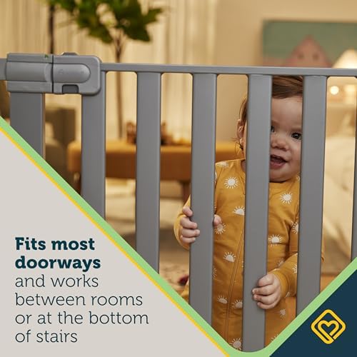 Safety 1st Baby Gate, Adjustable 29"-38" Wide, Pressure Mount | Walk Through Door | Silver | 2-Pack | Pet Compatible - Image 2
