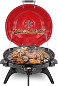 Electric BBQ Grill Techwood 15-Serving Indoor/Outdoor Electric Grill for Indoor & Outdoor Use, Double Layer Design, Portable Removable Stand Grill, 1600W (Countertop BBQ Grill) by Techwood