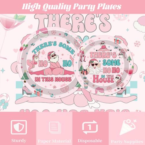 Theres Some Ho Ho Hos in This House Christmas Plates Party Decor - Image 4