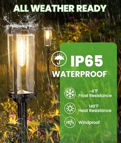 BITPOTT Solar Landscape Lights, 4 Pack, Warm White, IP65 - Image 5