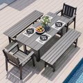 Pamapic Patio Dining Table Set, 5-Piece Outdoor Dining Set for 6, Grey by Pamapic