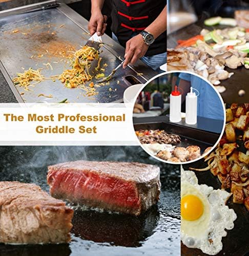 ROMANTICIST 8pc Professional Stainless Griddle Accessories Kit - Image 6