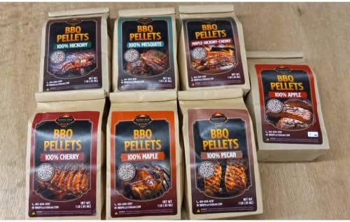 Lumber Jack BBQ Pellet 7 Varieties Pack - 1 Pound Bags - 100 Percent (Apple, Cherry, Pecan, Hickory, Maple-Hickory-Cherry, Mesquite and Maple) (7 BBQ Pallet) - Image 4