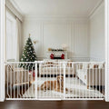 Fairy Baby 71.7"-81.1" Extra Wide Baby Gate with Door Large Pet Gate Indoor by FairyBaby