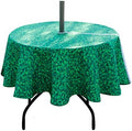 EHouseHome Outdoor and Indoor 60inch Round Tablecloth with Umbrella Hole and Zipper, Waterproof Zippered Patio Cloths, Spring/Summer Table Covers for Backyard Circular Table/BBQs/Picnic by EHouseHome