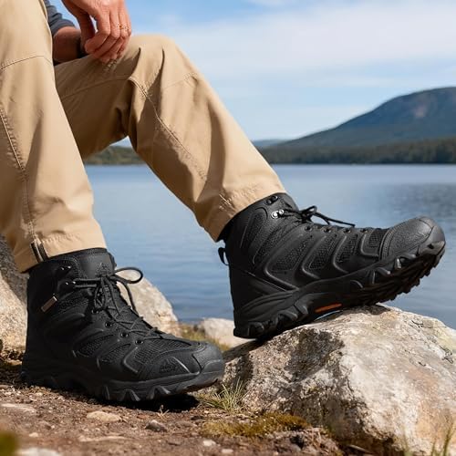 NORTIV 8 Men's Ankle High Waterproof Hiking Boots - Image 2