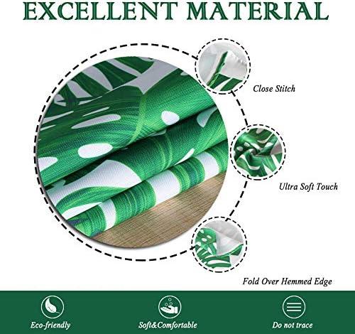 ColorBird Spring & Summer Palm Leaf Outdoor Tablecloth Waterproof Spillproof Polyester Table Cover with Zipper Umbrella Hole for Patio Garden Tabletop Decor, 60" Square, Zippered - Image 4