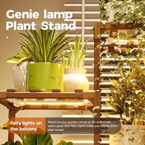 Bamworld Plant Stand with Grow Lights for Indoor Plants 11 Potted - Image 4