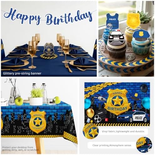 Police Birthday Party Decorations, All-in-One Decor Set for 25 Guests - Image 6