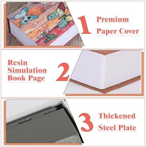 Decorative Book Safe Lock Box, Vintage Diversion Hidden Safe Faux Book Box - Image 5