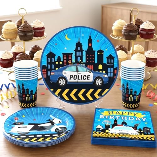 Police Birthday Party Decorations, All-in-One Decor Set for 25 Guests - Image 5