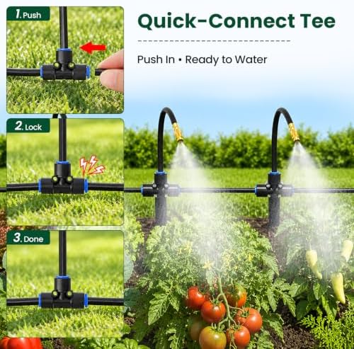 Bluepro 320FT Drip Irrigation System with Brass Splitter & Copper Nozzles - Image 5