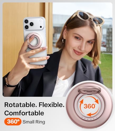 TORRAS 2025 Flagship Magnetic Phone Grip Ring Holder Kickstand, Dusty Rose - Image 2