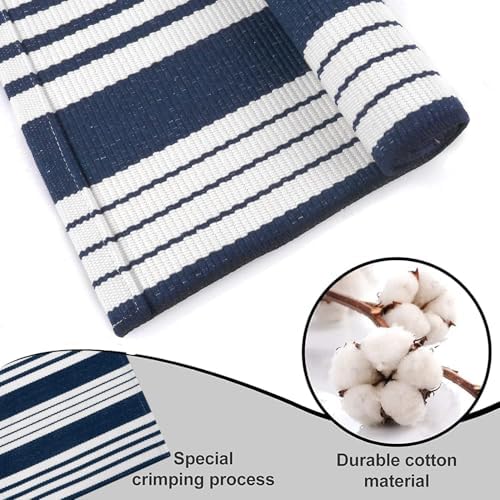 Fall Front Door Mat Outdoor Halloween Welcome Mat 2'x3' Striped Porch Rugs - Image 4