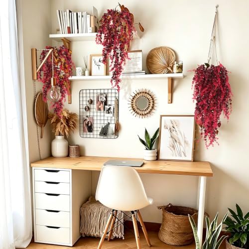 RECUTMS 3Pcs Artificial Fall Hanging Monkey Plants Faux Draping Greenery - Image 6