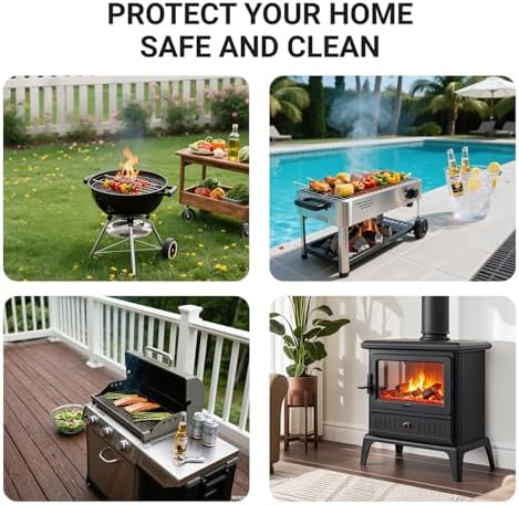 Under Grill Mats for Outdoor Grill, Thickened Double-Sided Fireproof Grill Pad for Fire Pit, Non-Slip BBQ Mat, Oil-Proof Waterproof Indoor Fireplace Mat Fire Pit Mat for Decks and Patios Lawn - Image 7