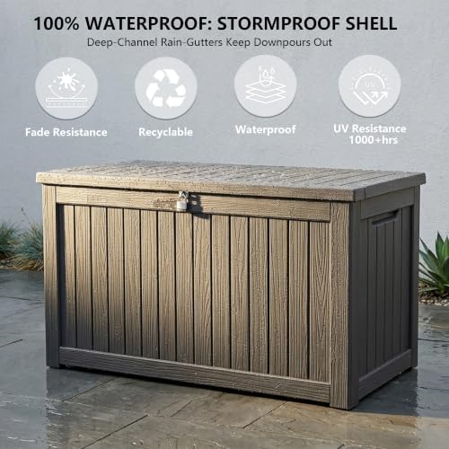Outdoor Storage Box,270 Gallon Waterproof Deck Box [Upgraded 3.0] - Image 5