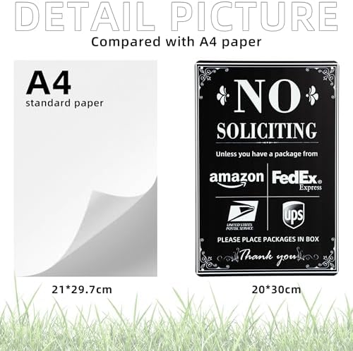 No Soliciting Decorative Metal Sign - Please Place Packages - Image 3