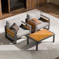 ZANDOR Aluminum Outdoor Patio Furniture-Armchair with Table,Dark Gray by ZANDOR%7CGoodtimesstartoutside