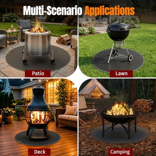 36'' Fire Pit Mat for Solo Stove Bonfire, Fireproof Under Grill Mat - Image 7
