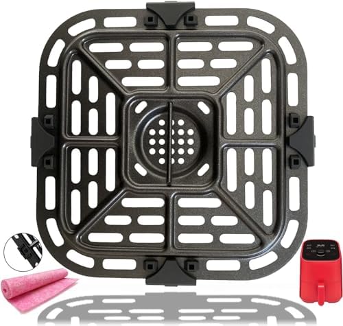 2QT Air Fryer Tray for Instants Vortex Mini Air Fryers, Upgraded Double Layer Nonstick Coating Air Fryer Grill Pan Crisper Plate Rack Grate Shelf for Instant 2QT Air Fryer, Dishwasher Safe by chengziyue
