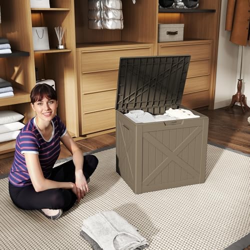 40 Gallon Outdoor Storage Box Waterproof, UV Resistant Resin Deck Box for Patio Furniture, Outside Storage Box for Garden Tools, Patio Cushions, Grey - Image 3