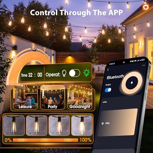 addlon 196(49FT*4) Outdoor String Lights with APP LED Edison Waterproof - Image 3