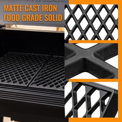 Cast Iron Cooking Grates for Traeger Woodridge Pellet Grill, Grill Grids Compatible with Traeger Sear Grate, Grill Grates Replacement Parts for Traeger Grill Accessories,2 Pack - Image 4