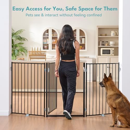No Pawblems Freestanding Dog Gate with Door for Indoor & Outdoor, 36'' Tall - Image 6