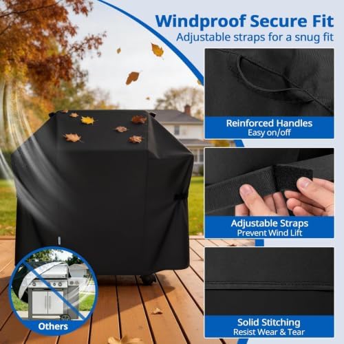 SunPatio Waterproof 52 Inch Grill Cover for Weber Spirit 200 & 300 Series - Image 5