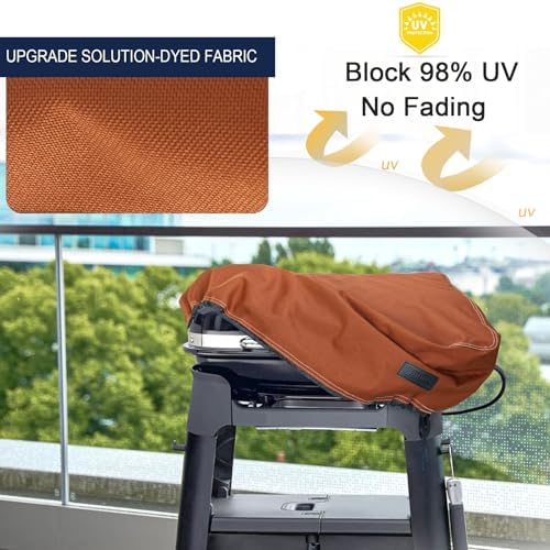 NettyPro Griddle Cover for 22 Inch 17 Inch Tabletop Griddle, Waterproof Heavy Duty Portable Table Top 2-Burner Propane Grill Cover for Cuisinart, Monument, Pit Boss, Royal Gourmet, Brown - Image 3