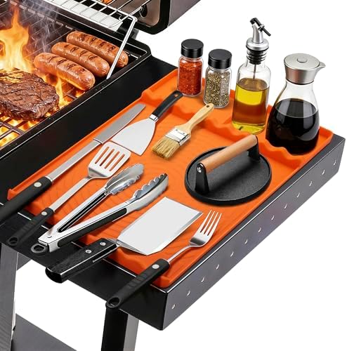 Silicone Grill Mat for Blackstone Griddle Accessories (Orange) by Nancyl