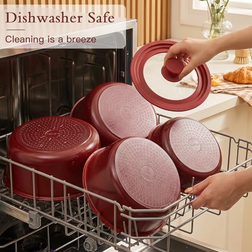 GiPP 21PCS Pots and Pans Set Nonstick Cookware Set with Detachable Handle - Image 6