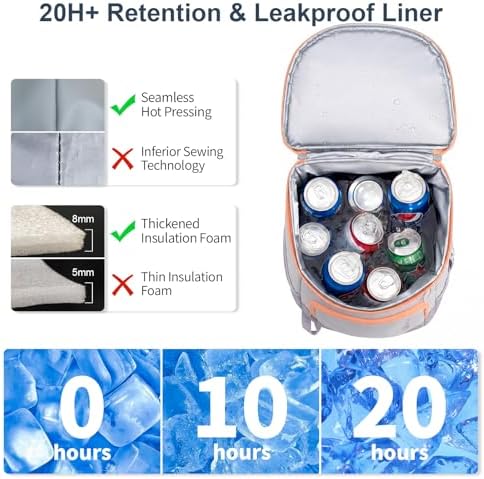 SPARTER Backpack Cooler Insulated 33/49 Can Leakproof Waterproof Bag Beach - Image 6