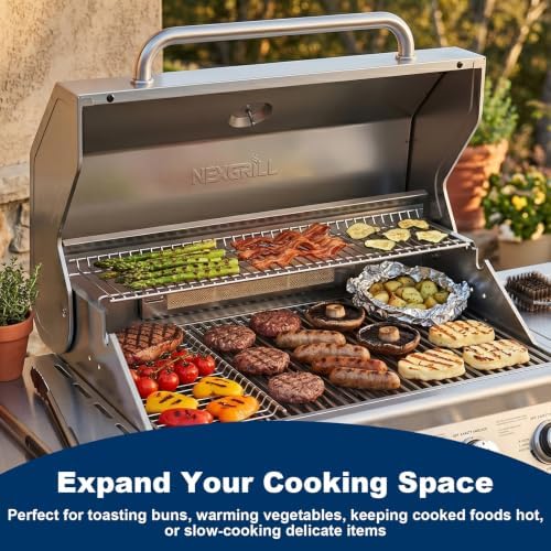 LS'BABQ Replacement Warming Rack for Nexgrill Home Depot 720-0882A 720-0882, Stainless Steel Upper Grill Warming Rack for Nexgrill Evolution 5-Burner Gas Grill Parts, 28.6" x 7.2" - Image 6