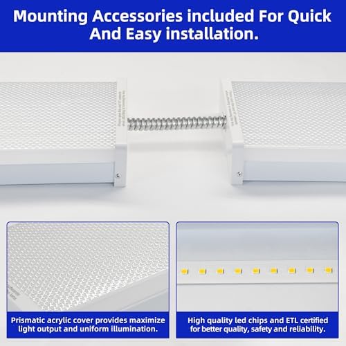 hykolity 4FT 5.7" W LED Wraparound Light with 40W 4400LM 4000K, Hardwired - Image 4