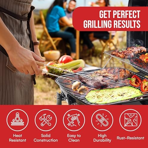 Grill Trade Portable Charcoal Grill - Mini BBQ Grill - Small Table Top Charcoal Grill for Camping, Outdoor Cooking - Foldable Camping Grill for Picnics, Tailgating and Backyard Grilling - Image 4