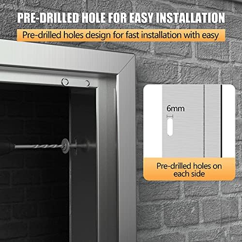 Outdoor Kitchen Doors 20''W X 27''H Right Open, Stainless Steel BBQ Access Doors with Vents, Flush Mount Single Door for Outdoor BBQ Island and Grill Station - Image 6