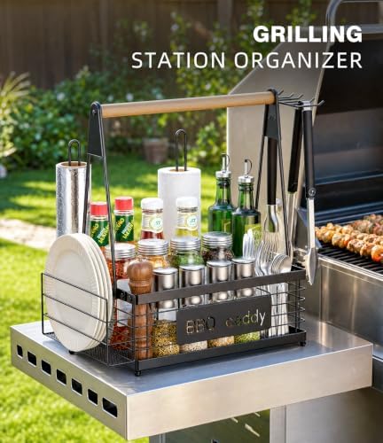 TJ.MOREE Grill Caddy BBQ Organizer for Grilling Tools & Supplies - Image 2